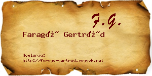 Faragó Gertrúd névjegykártya